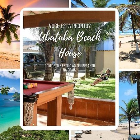 Ubatuba Beach House - Bilhar, Churrasqueira, E Suite Com Ar A 350M Da Praia Exterior photo