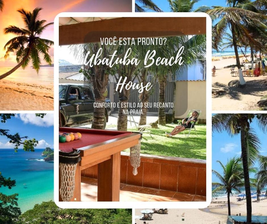 Ubatuba Beach House - Bilhar, Churrasqueira, E Suite Com Ar A 350M Da Praia Exterior photo